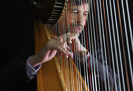 Harpist/composer Josh Layne has been called a 'harp genius' and a 'consummate musician'. 